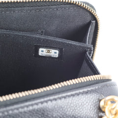 Chanel Caviar Boy Phone Holder Black