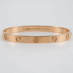 Cartier Love Bracelet Classic Model Size 18 Pink Gold