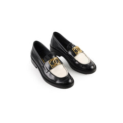 Chanel Loafers Size 37.5 Black White