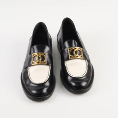 Chanel Loafers Size 37.5 Black White