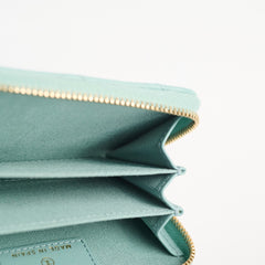 Chanel Zipped Cardholder Wallet Tiffany Blue