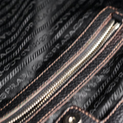 Prada Vitello Daino Hobo Bag Black