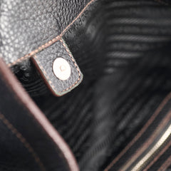 Prada Vitello Daino Hobo Bag Black
