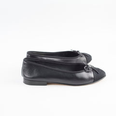 Chanel Ballet Flats Size 37 Black