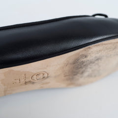 Chanel Ballet Flats Size 37 Black