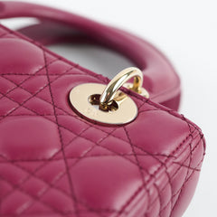 Christian Dior Small Lady Dior Magenta