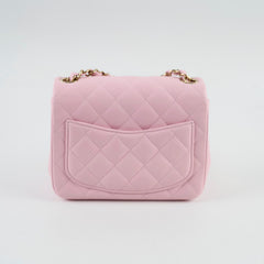 Chanel Lambskin Mini Square Light Pink Microchipped