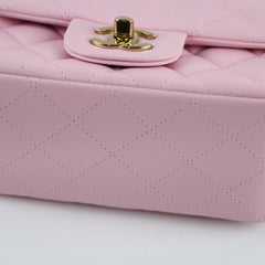 Chanel Lambskin Mini Square Light Pink Microchipped