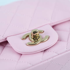 Chanel Lambskin Mini Square Light Pink Microchipped