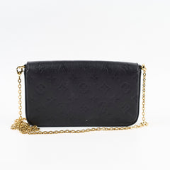 Louis Vuitton Pochette Felicie Empreinte Leather Black