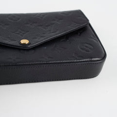 Louis Vuitton Pochette Felicie Empreinte Leather Black