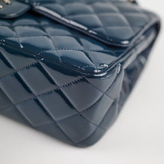 Chanel Jumbo Classic Double Flap Patent Dark Blue