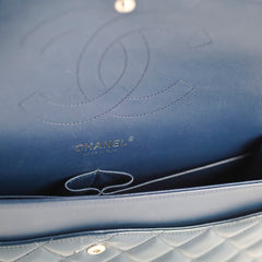 Chanel Jumbo Classic Double Flap Patent Dark Blue