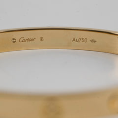 Cartier Classic Model Love Bracelet Gold Size 16