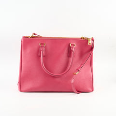 Prada Large Galleria Saffiano Leather Bag Pink