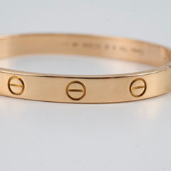 Cartier Classic Love Bracelet Size 16 Rose Pink Gold