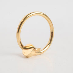 Gold ring with a geometric design