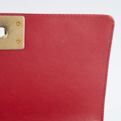 Chanel Chain Around Medium Boy Bag Red Lambskin GHW