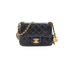 Chanel Pearl Crush Square Mini Black Lambskin GHW