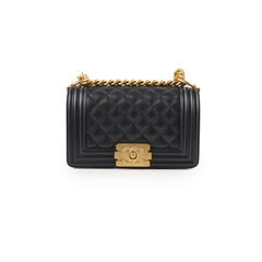 Chanel Small Caviar Black Boy Bag GHW 29 series