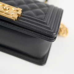 Chanel Small Caviar Black Boy Bag GHW 29 series
