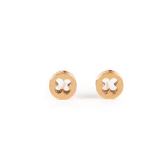 Louis Vuitton Fleur Stud Earrings Pink Gold