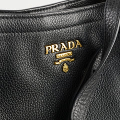 Prada Black Vitello Daino Tote