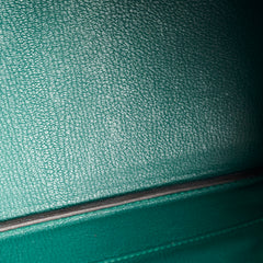 Hermes Birkin 30 Blue Zanzibar/ Malachite Verso Togo Leather PHW A Stamp