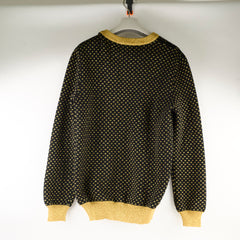 Gucci 'Guccy' Knit Wool Sweater Black/Gold Size M