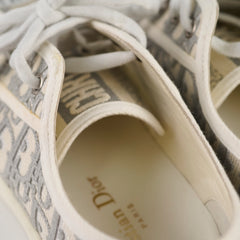 Dior Oblique Walk'n'Dior Sneakers Size 37 Grey Stone