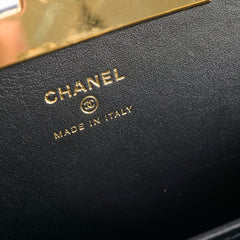 Deal of The Week - Chanel 21A Glazed Clutch with Chain Black
