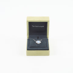 Van Cleef & Arpels Vintage Alhambra Chalcedony Necklace White Gold