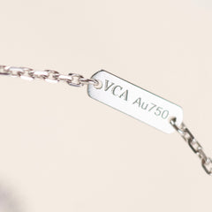 Van Cleef & Arpels Vintage Alhambra Chalcedony Necklace White Gold