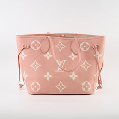 Louis Vuitton Neverfull MM Giant Monogram Empreinte Rose Trianon