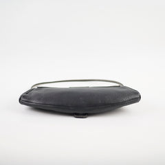 Celine Leather Buckle Shoulder Bag Black