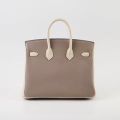 Hermes Birkin 25 Gris Asphalt/ Craie Togo RGHW HSS Special Order Z Stamp