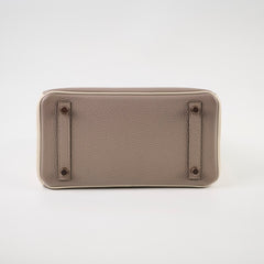 Hermes Birkin 25 Gris Asphalt/ Craie Togo RGHW HSS Special Order Z Stamp