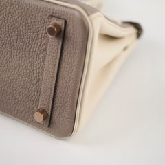 Hermes Birkin 25 Gris Asphalt/ Craie Togo RGHW HSS Special Order Z Stamp