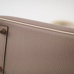 Hermes Birkin 25 Gris Asphalt/ Craie Togo RGHW HSS Special Order Z Stamp