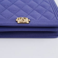 Chanel Caviar Wallet on Chain WOC Purple
