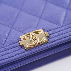 Chanel Caviar Wallet on Chain WOC Purple