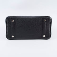 Hermes Birkin 25 Black Togo PHW I in square