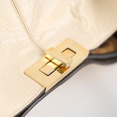 Fendi X-Lite Peekaboo White Large Fur Interior