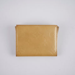 Louis Vuitton Vernis Compact Wallet Gold