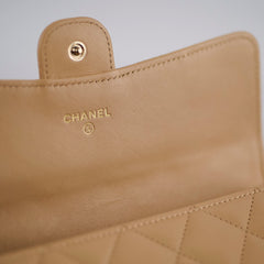 Chanel Beige Long Wallet Beige