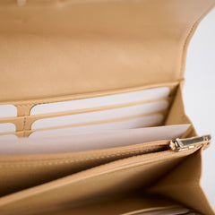 Chanel Beige Long Wallet Beige