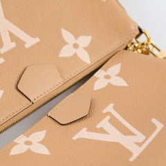 Louis Vuitton Multi Pochette Bicolour Empriente Beige