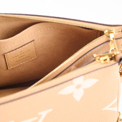 Louis Vuitton Multi Pochette Bicolour Empriente Beige