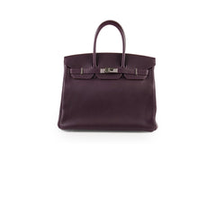 Hermes Birkin 35 Togo Raisin PHW Square P 2012