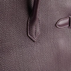 Hermes Birkin 35 Togo Raisin PHW Square P 2012